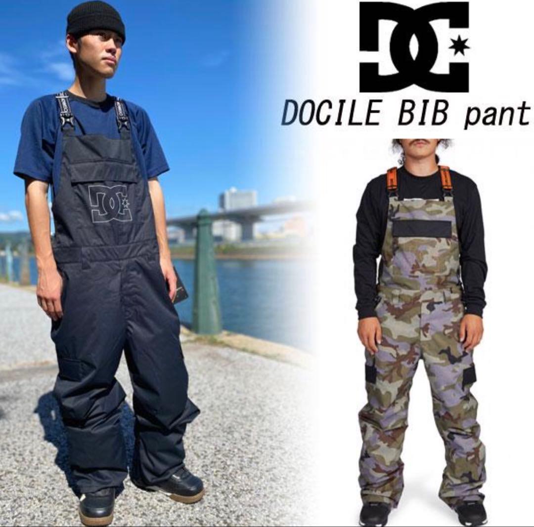 DC ブラック ビブ　L スノーボードウェア