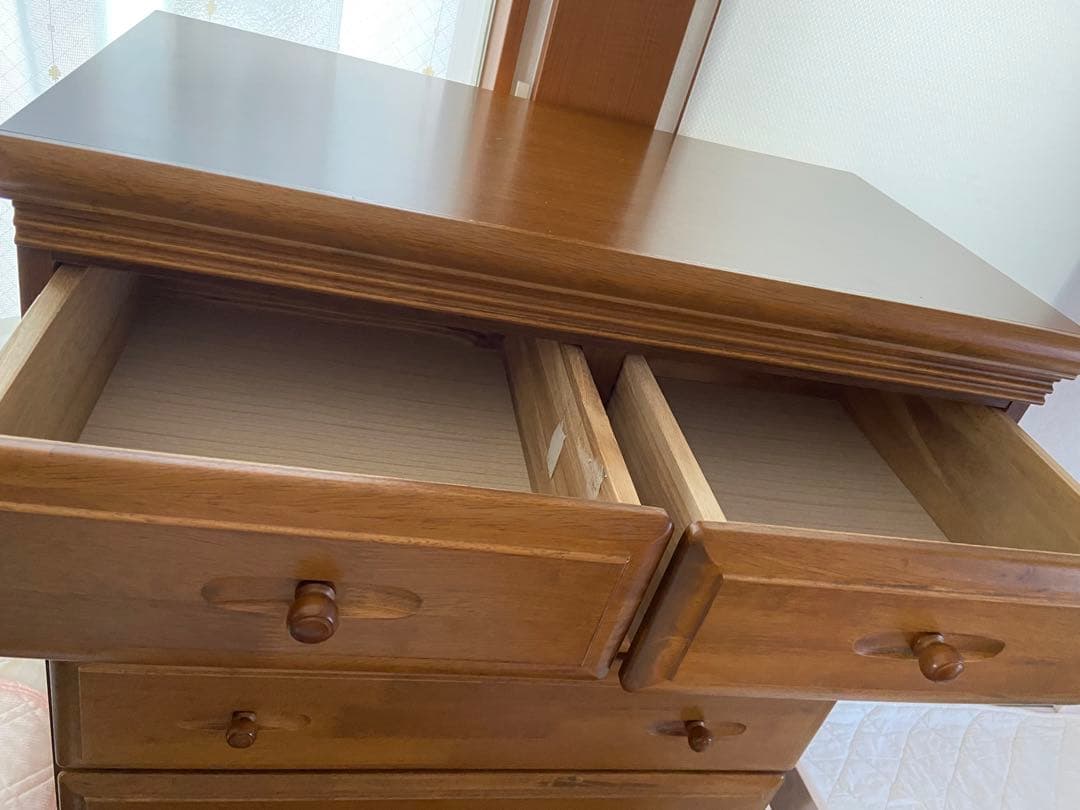 木製チェスト 7段 木目調 引き取り限定