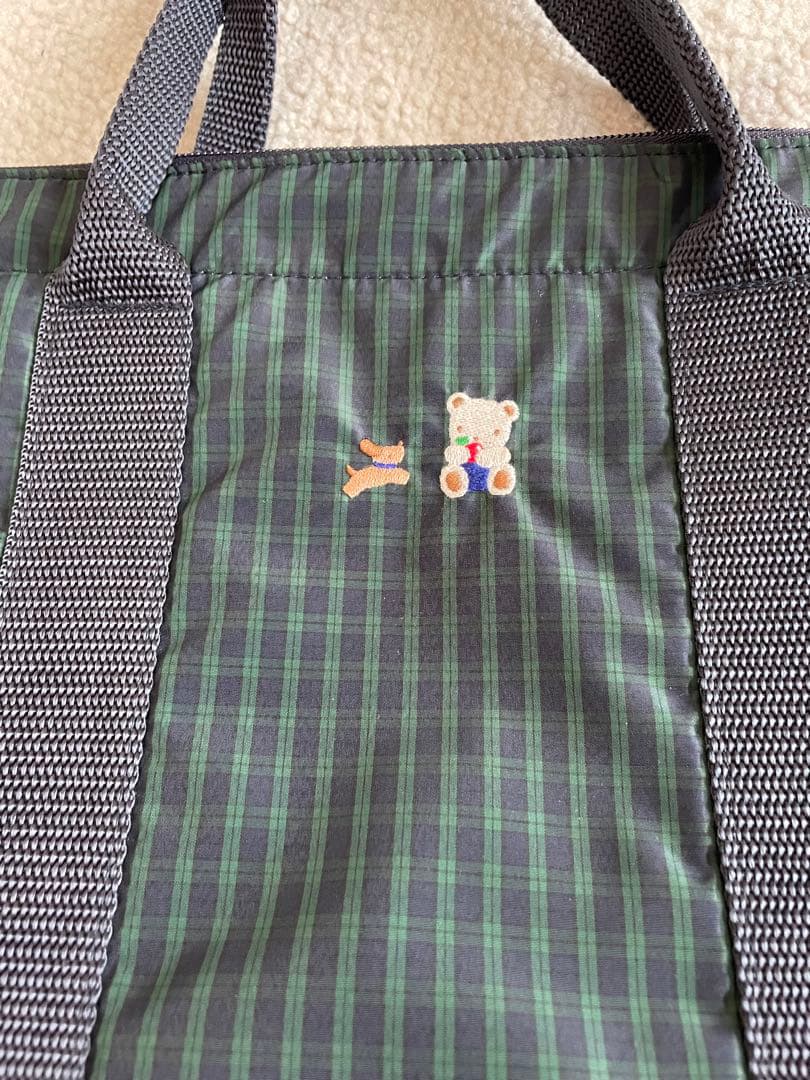 familiar ファミリア レッスンバッグ 大 ブラックウォッチ　週末セール