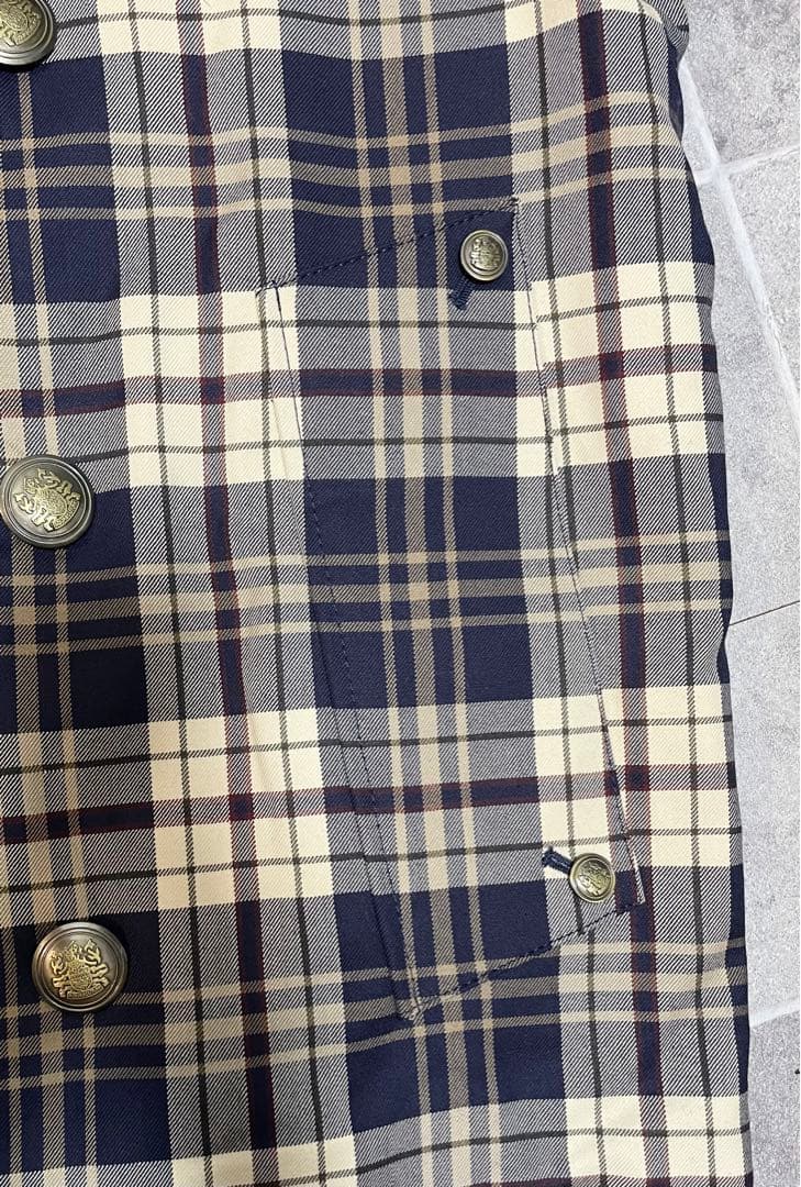 【aakichi様】美品！アクアスキュータム　チェック柄トレンチコート