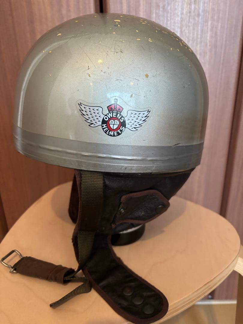 激レア　入手困難　Owens Helmets 半帽用レザーマスク
