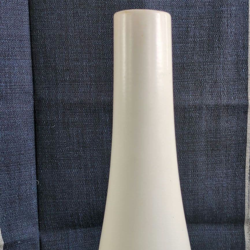 ドイツ　花瓶　scheurich　陶器製ヴィンテージ花瓶　ホワイト細長花瓶