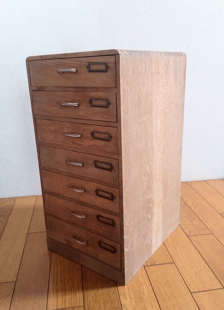 木製　７段　小引き出し　収納　昭和レトロ