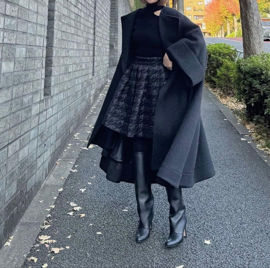 Cygneシーニュ☆ウールAラインボリューミーフレアコートPatricia w☆