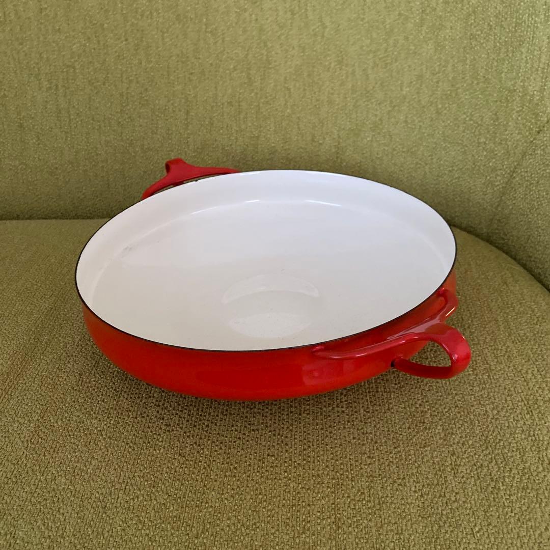 DANSK 赤いホーロー パエリアパン中型