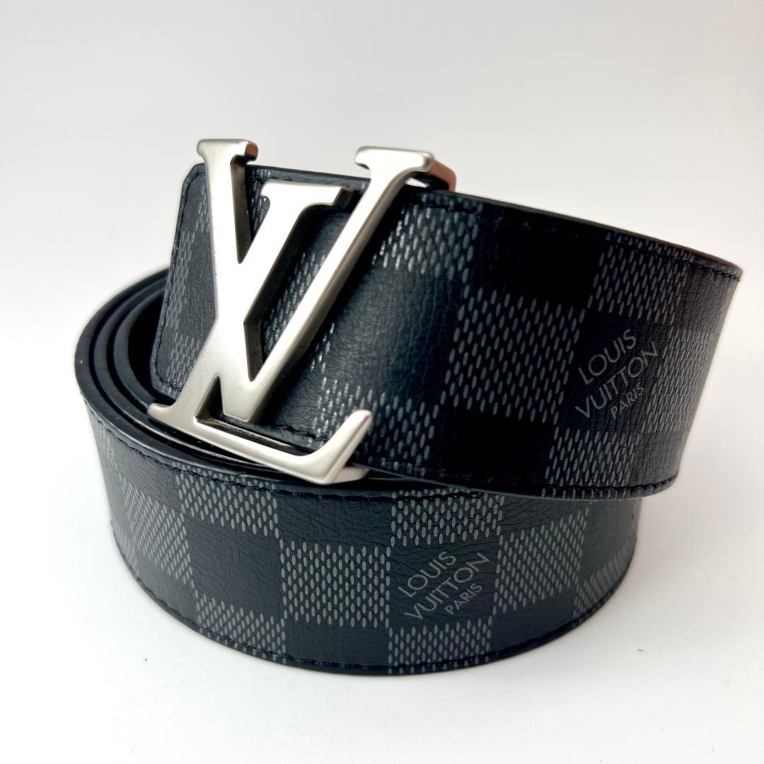 近年モデル✨　ルイヴィトン ダミエ　アンフィニ　 ベルト　LVロゴ　ブラック