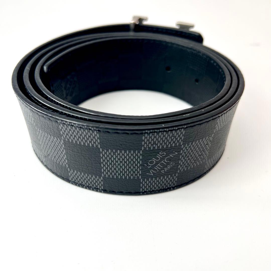 近年モデル✨　ルイヴィトン ダミエ　アンフィニ　 ベルト　LVロゴ　ブラック