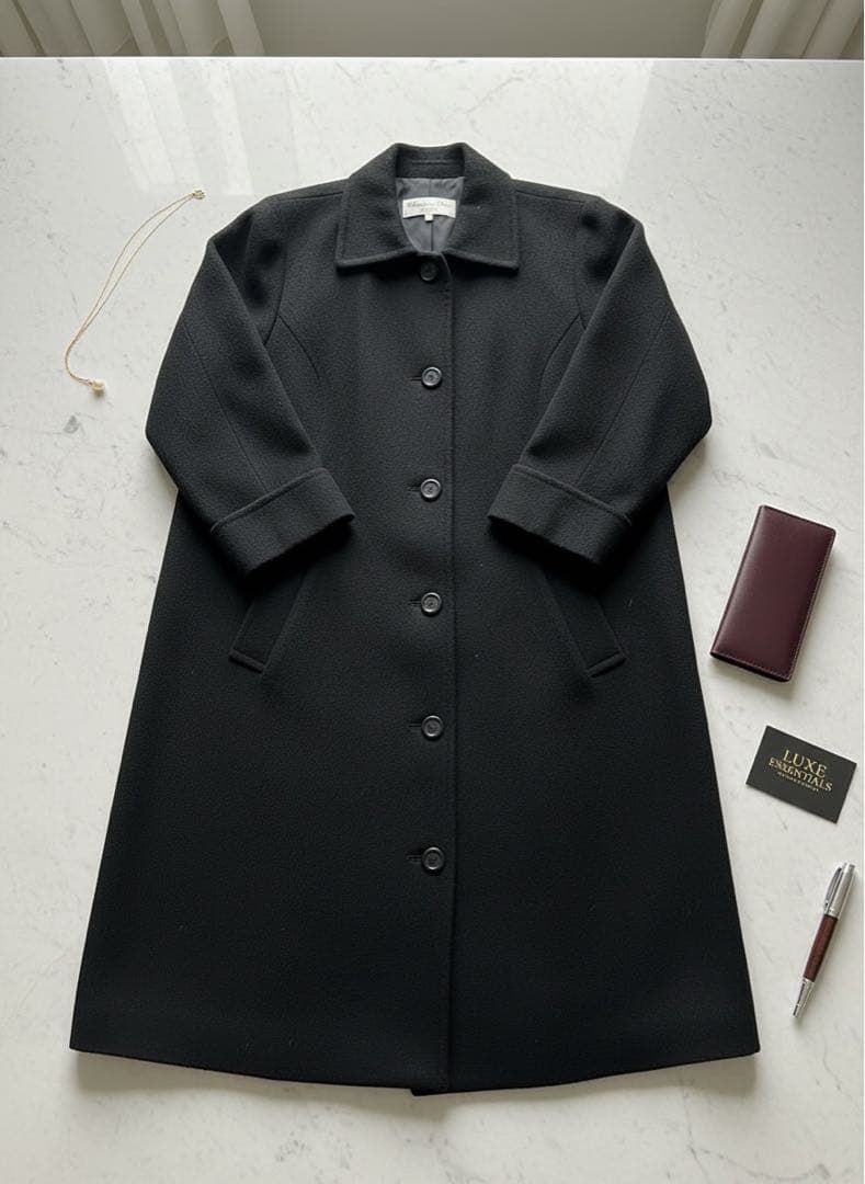 ス*ラ様 クリスチャンディオール　ヴィンテージコート　黒9号　Christian