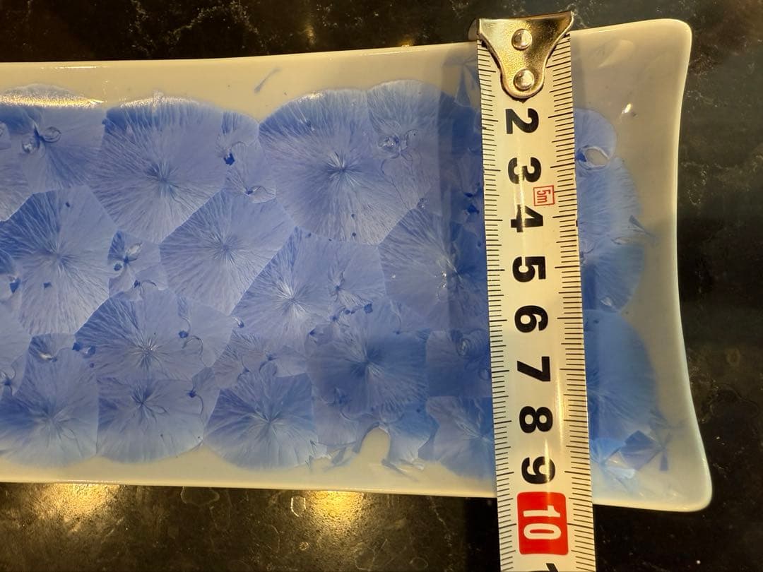 未使用品　陶あん　さんま皿　長い皿　絵付け　4枚