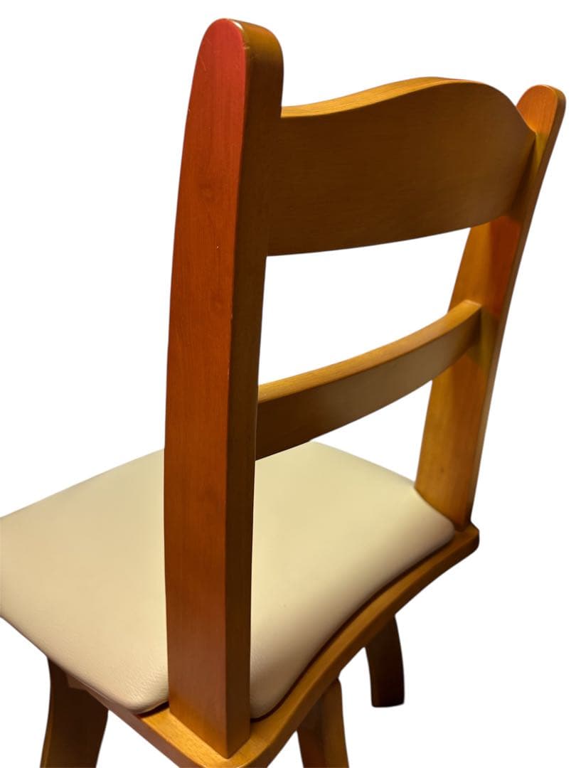 ニトリ 回転式ダイニングチェア 2脚セット　ナチュラルウッド