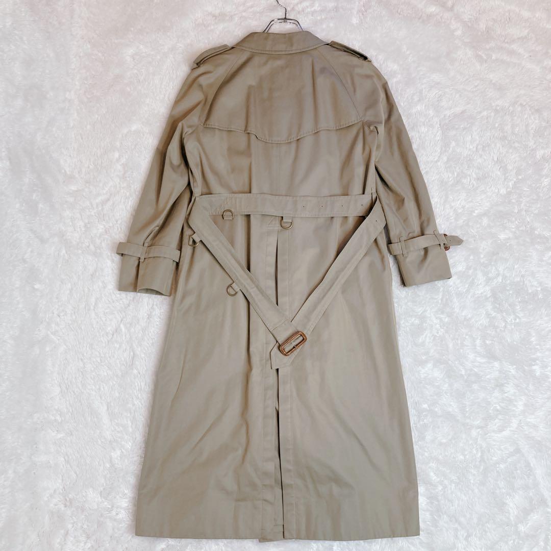 バーバリー トレンチコート ダブル ロング ベージュ ノバチェック コットン