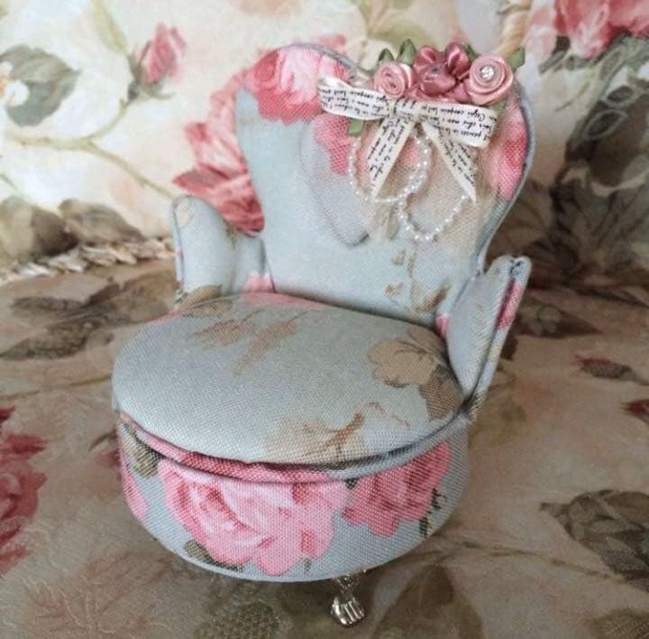 新品☆猫脚ソファー&チェアー型ジュエリーBOX ドールハウス インテリア