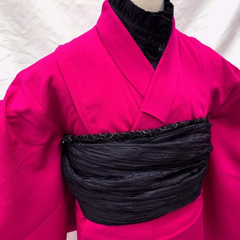 502aj35■アンティークジュニア着物 色無地 和洋MIX ■状態良好