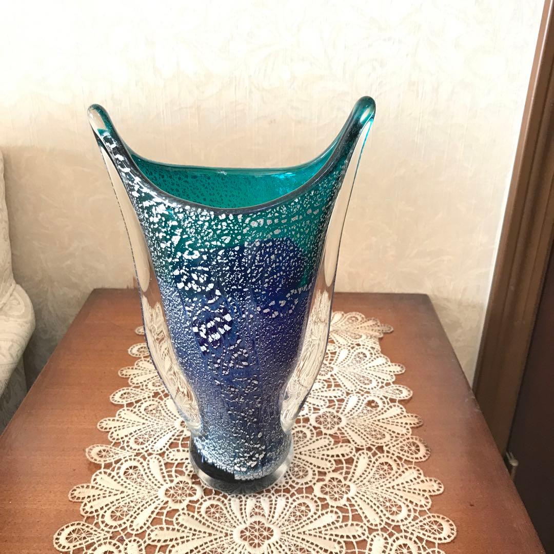 ガラス花瓶　北海道の工房作