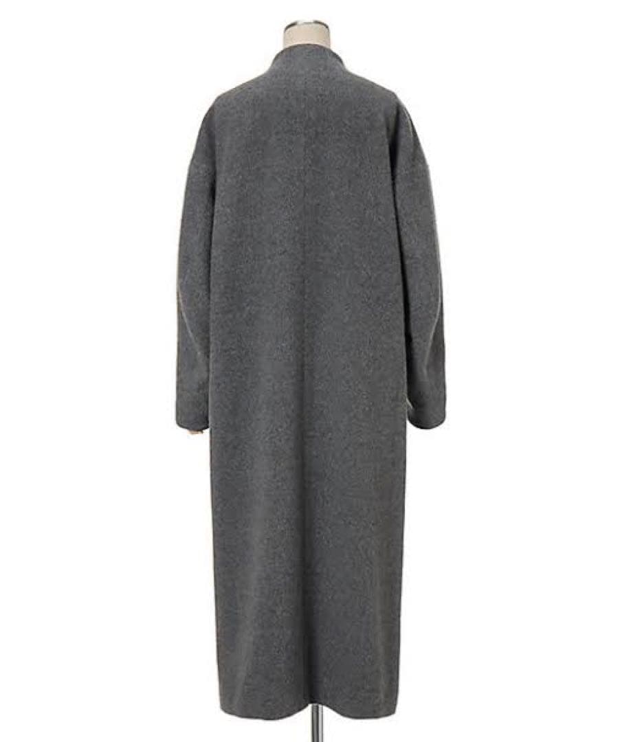 マメクロゴウチ Mame Kurogouchi ウールカシミヤ ノーカラーコート