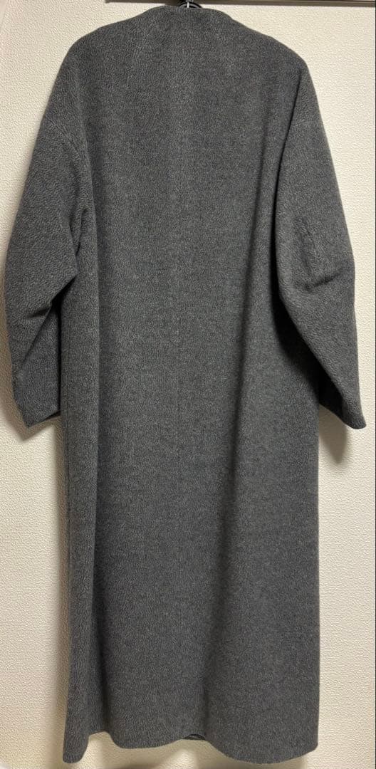 マメクロゴウチ Mame Kurogouchi ウールカシミヤ ノーカラーコート