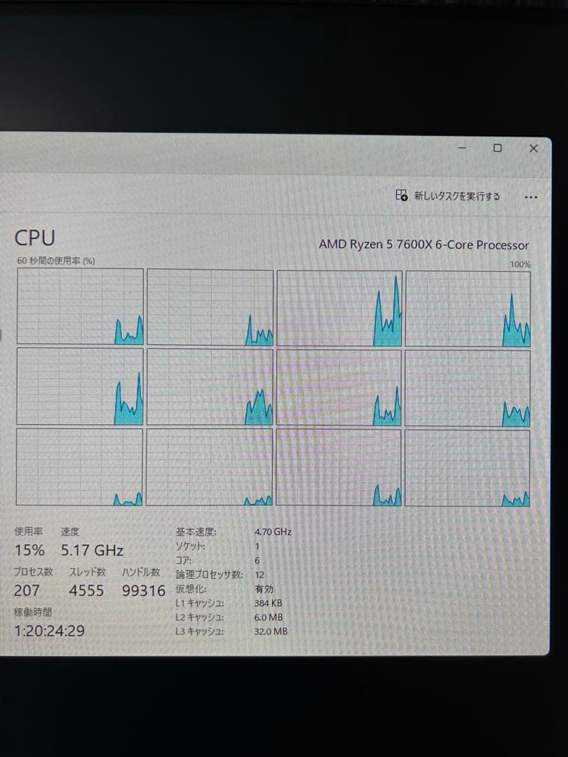 AMD Ryzen 5 7600X 動作確認済み