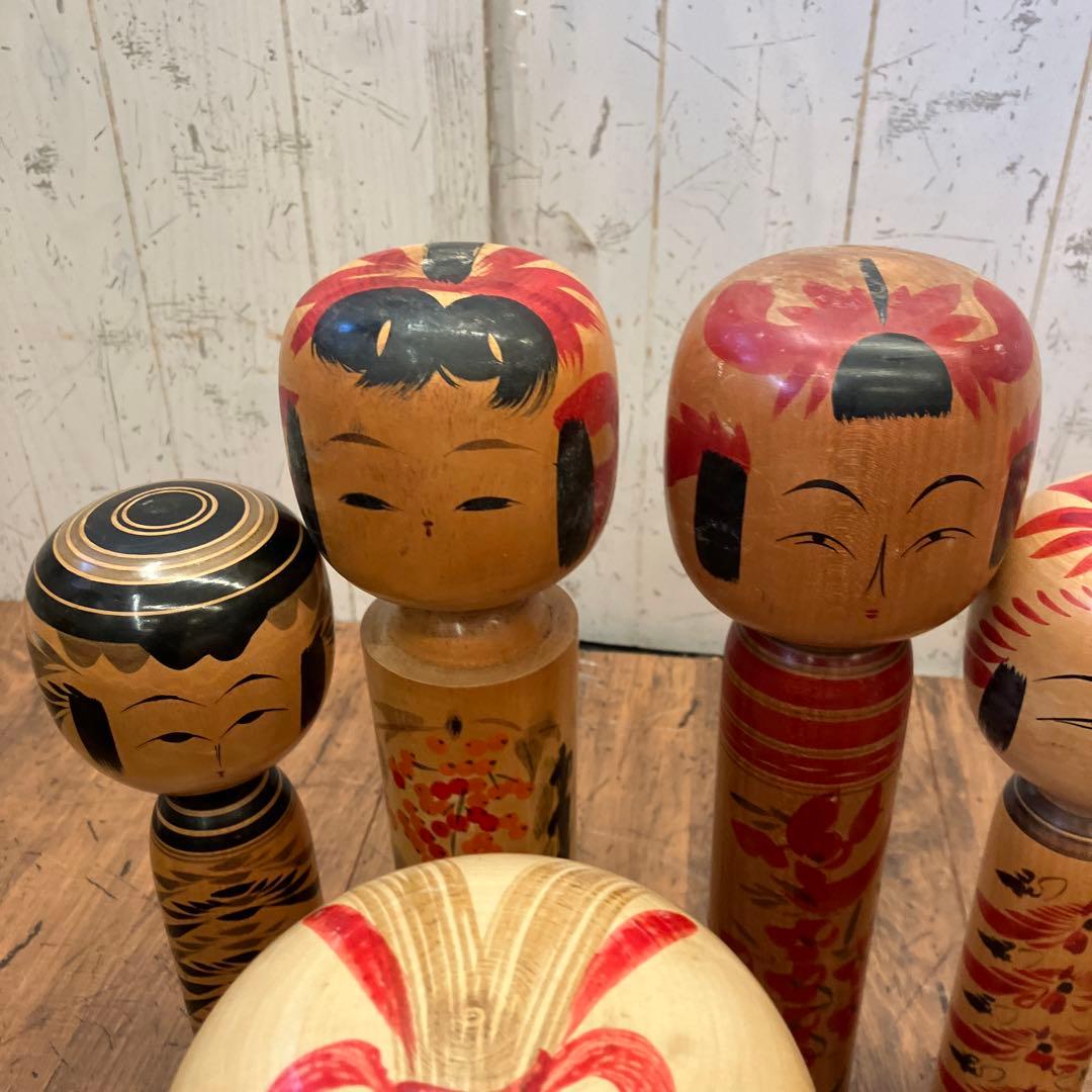 ③昭和レトロ 伝統工芸 郷土玩具 木製 創作 こけし 小芥子 13体 まとめ売り