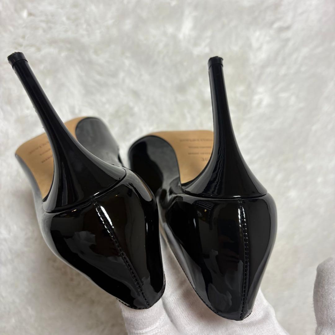 ✨極美品✨セルジオロッシ パンプス ハイヒール ブラック エナメル ラウンド