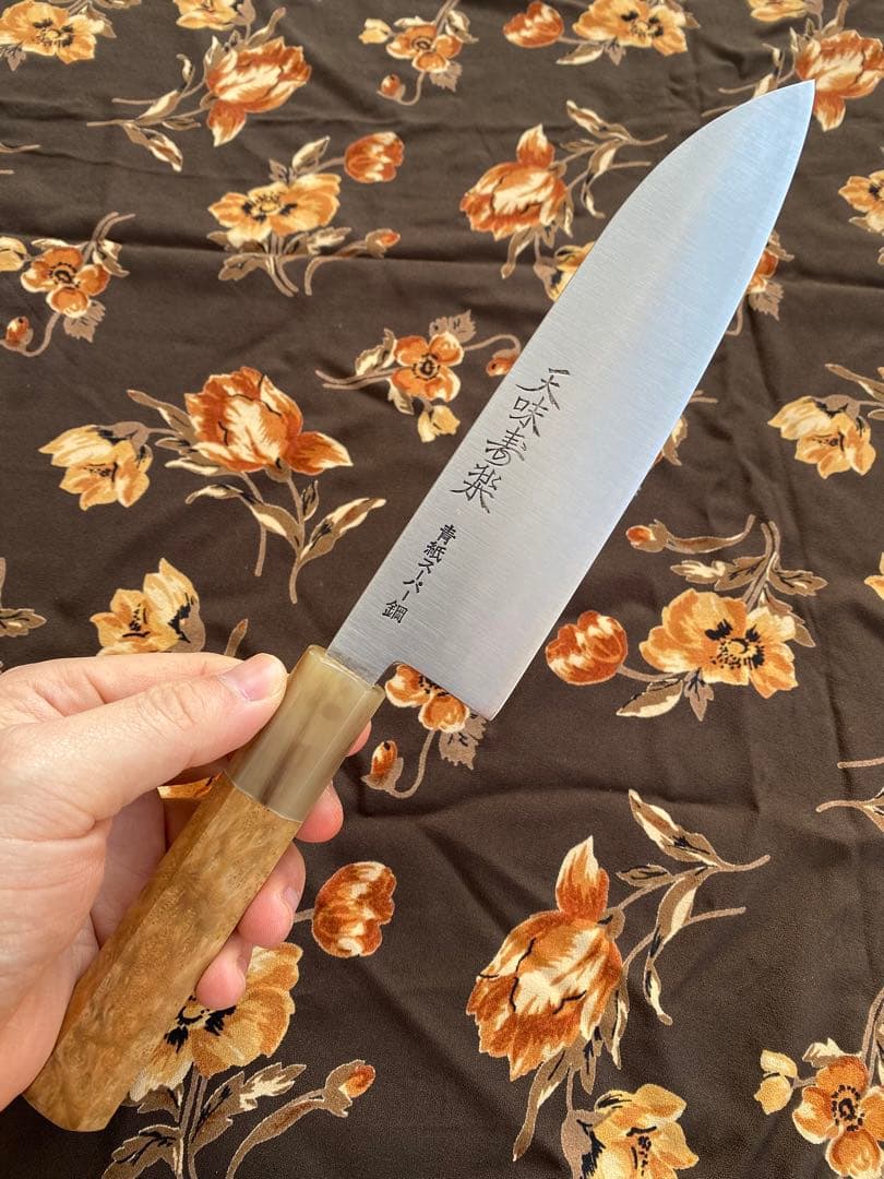 天味寿楽 三徳180mm 青紙スーパー 鋼　新品、未使用