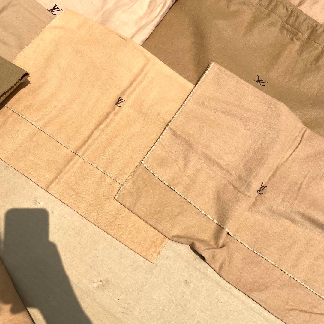 ルイヴィトン LVロゴ ショッパー 保存袋 巾着 ブラウン 大量まとめ 50枚