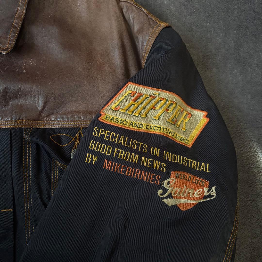 r*u様 オークション　90s leather denim jacket アメカ