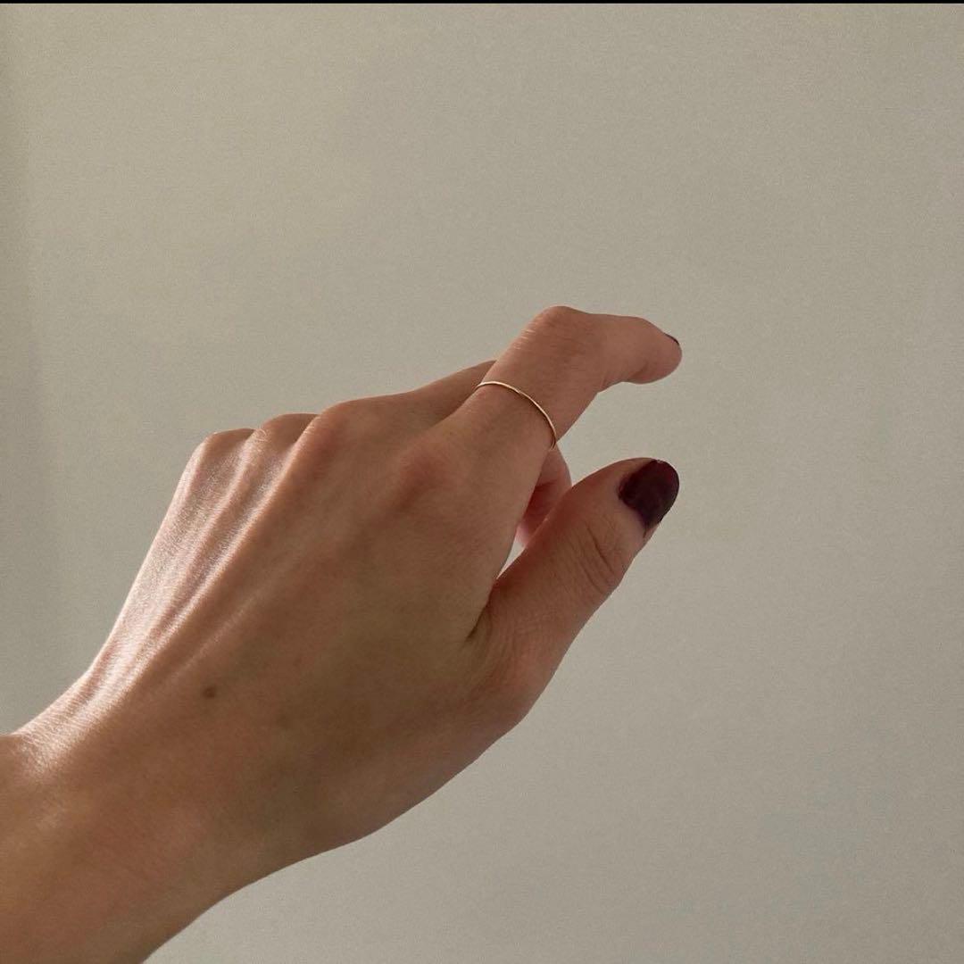 新品　K18 シンプルリング 15号　18金　日本製