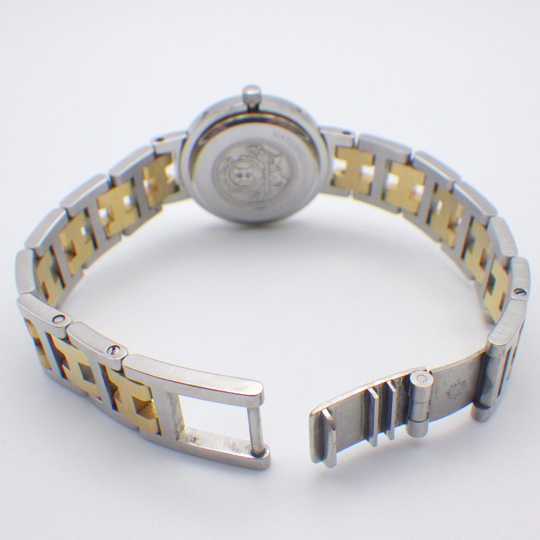 稼働 エルメス クリッパー 腕時計 クォーツ レディース ホワイト 箱付き