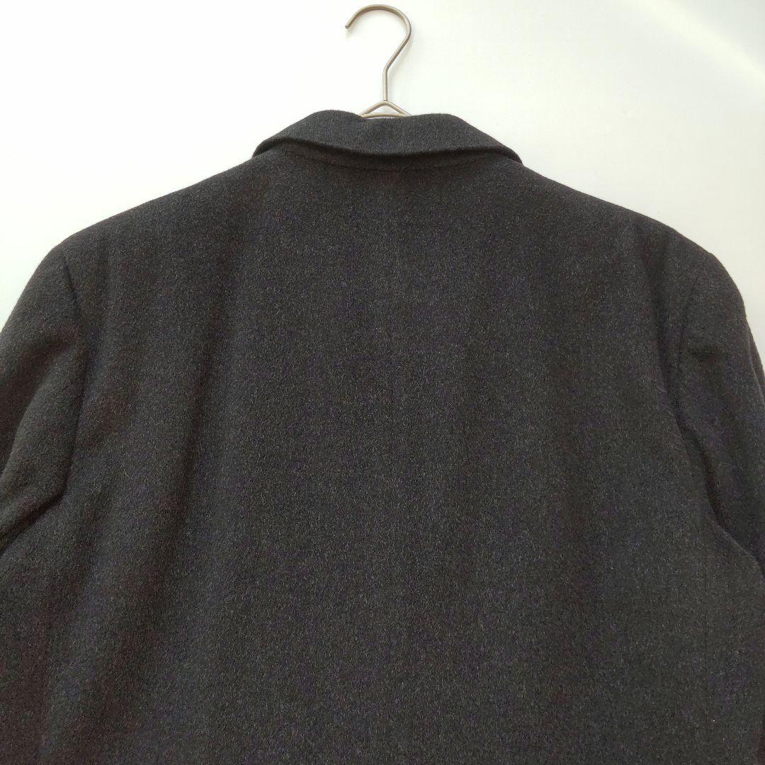 極美品 バーバリー カシミヤ100％ ダブル チェスター ロング コート グレー