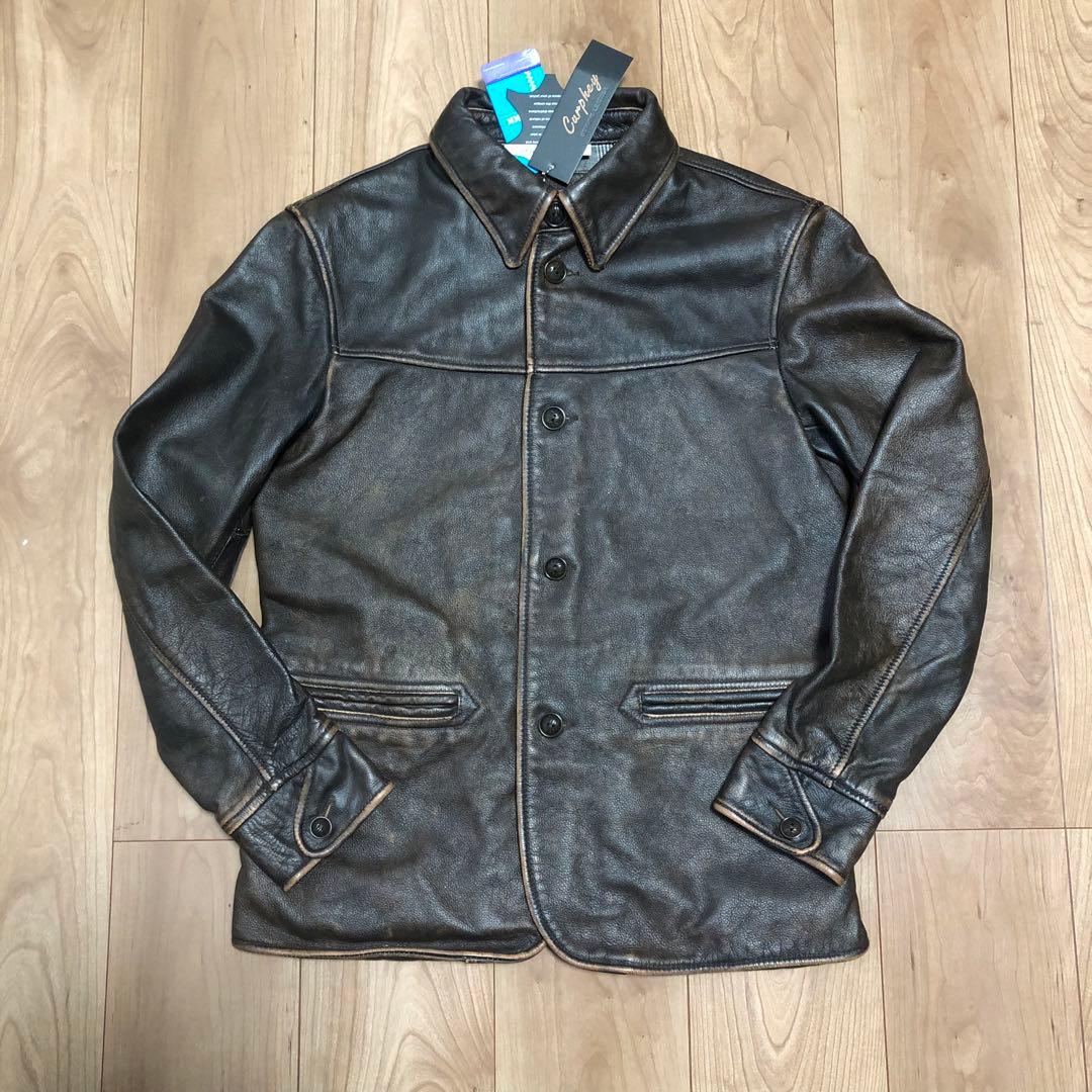 ぱ*る様 カーコート レザー 牛革 ブラウン ヴィンテージ 古着 キムタク