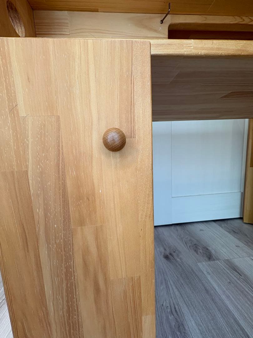 ネイルサロン開業　オーダーネイルデスク/作業台北欧ナチュラル無垢パイン材