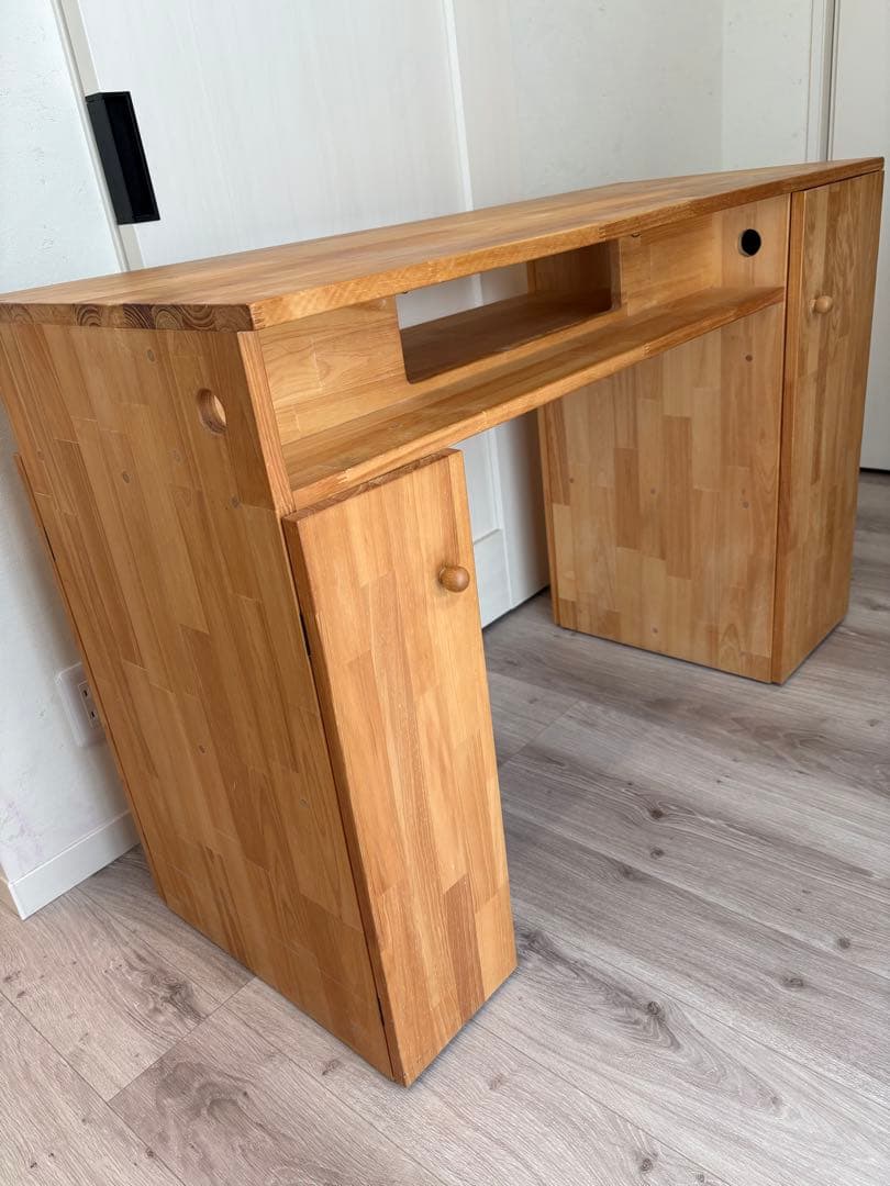 ネイルサロン開業　オーダーネイルデスク/作業台北欧ナチュラル無垢パイン材