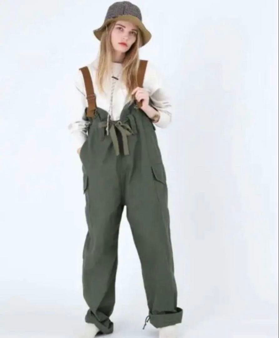 RNA-N ミリタリーオーバーパンツ サロペット オールインワン