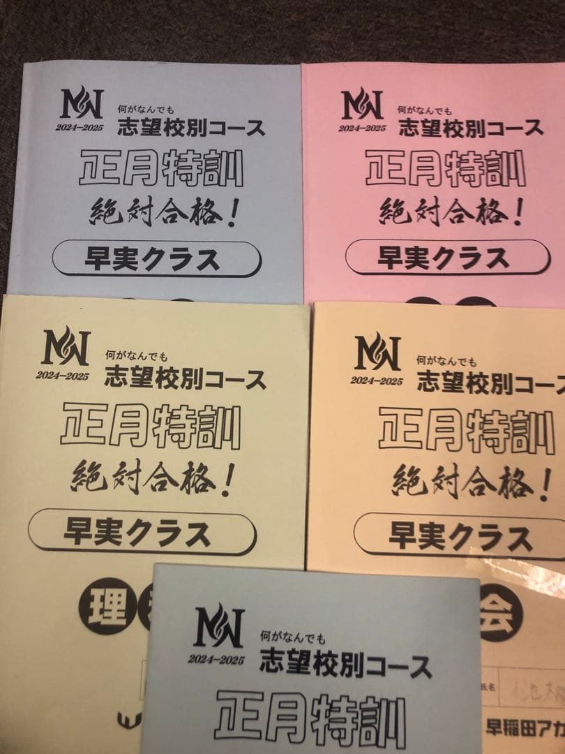 早稲田アカデミーNN早実　前期後期/日特/土特/夏期/正月/直前/副教材2024