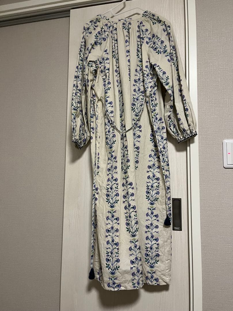 ヌキパテ/Crimp Cotton Bergamot Print Dress