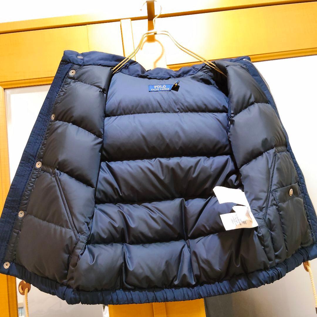 美品 ポロ ラルフローレン ダウンベスト ポニー刺繍 ネイビー 2way