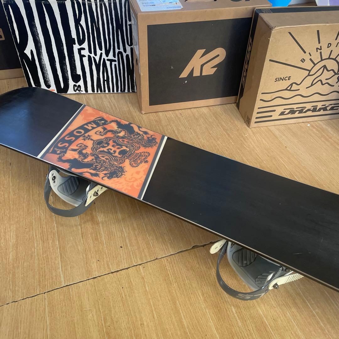 MOSS×RIDE　良質国産　希少サイズ　モス　スノーボードセット　バイン付