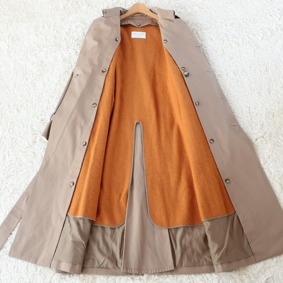 マカフィー コットンギャバジン トレンチコート ライナー付き キャメル 34