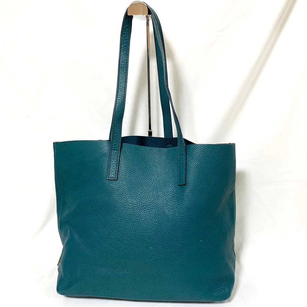 良品✨ プラダ　ヴィッテロダイノ　オールレザー　トートバッグ　肩掛け　ブルー系