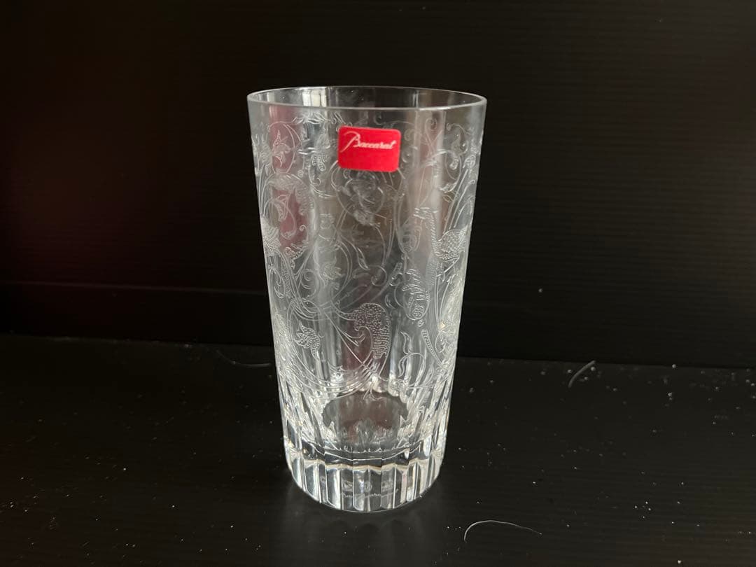 Baccarat クリスタルグラス エッチング装飾グラス　新品　未使用