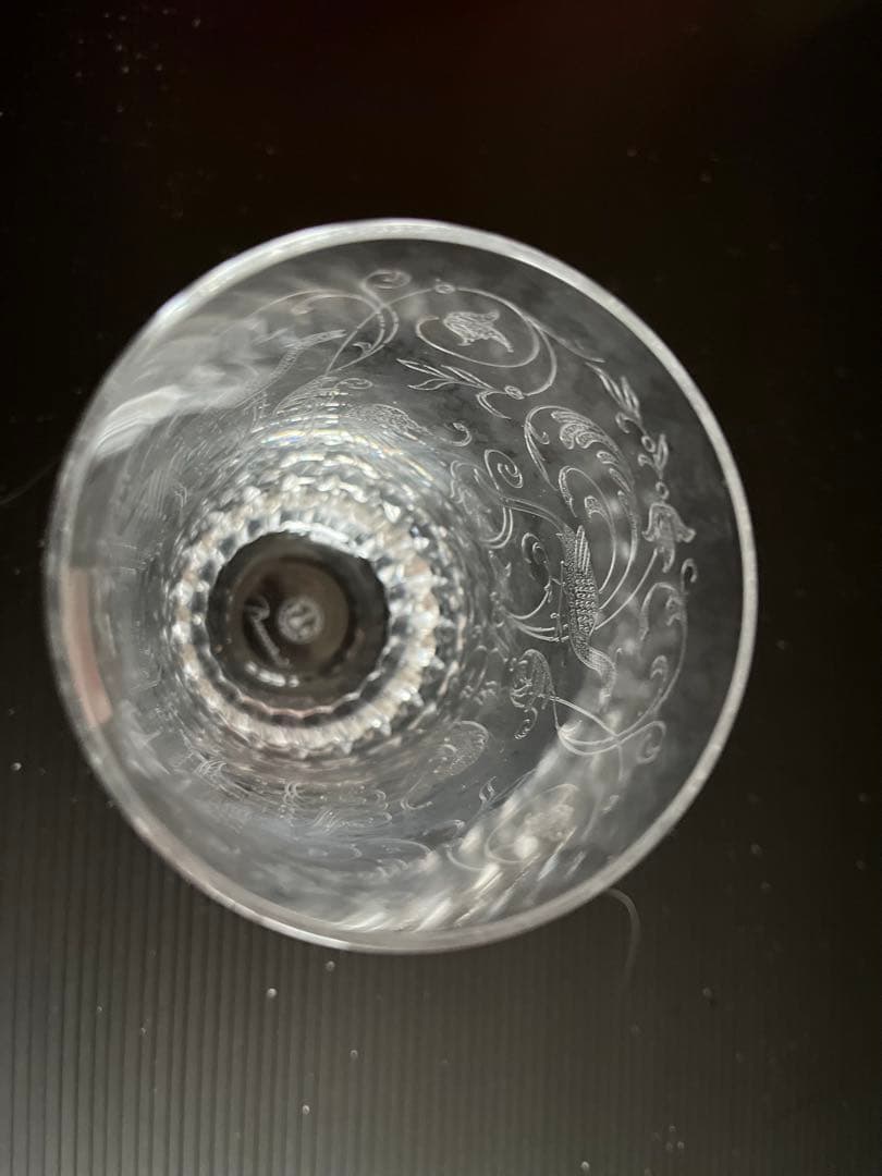 Baccarat クリスタルグラス エッチング装飾グラス　新品　未使用