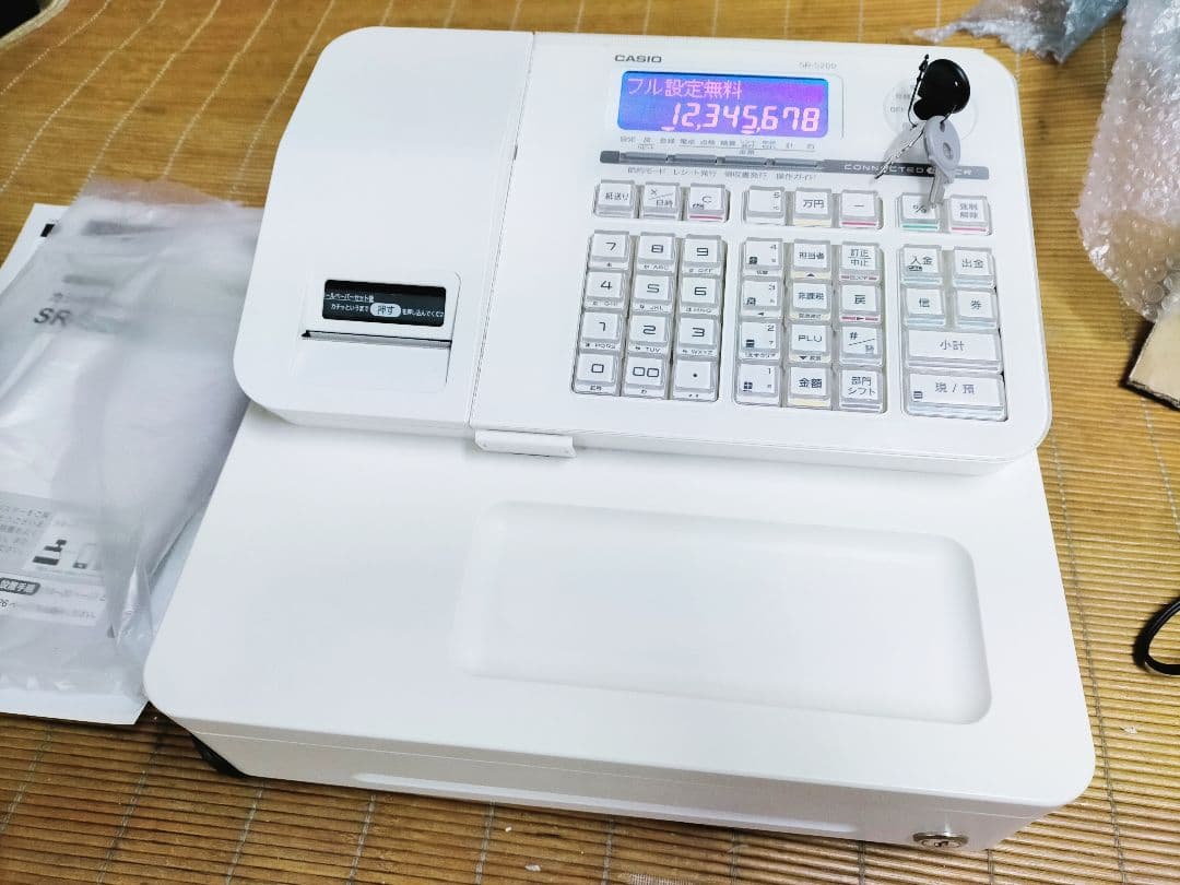 カシオレジスター　SR-S200　最新機種　スマホ設定売上管理　744444