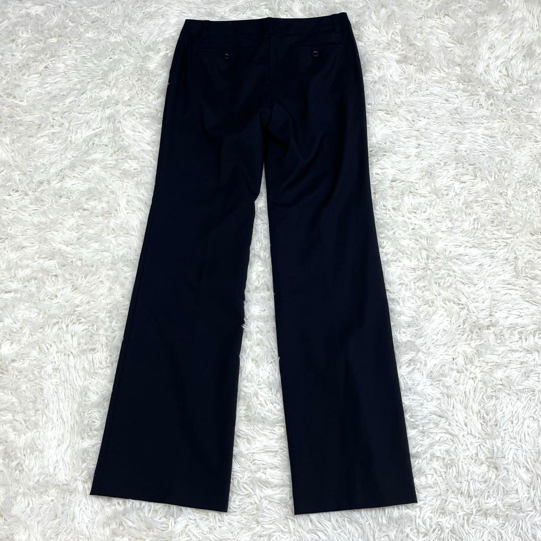 『美品』23区 セットアップパンツスーツ ブラック38 イタリア製生地ストレッチ