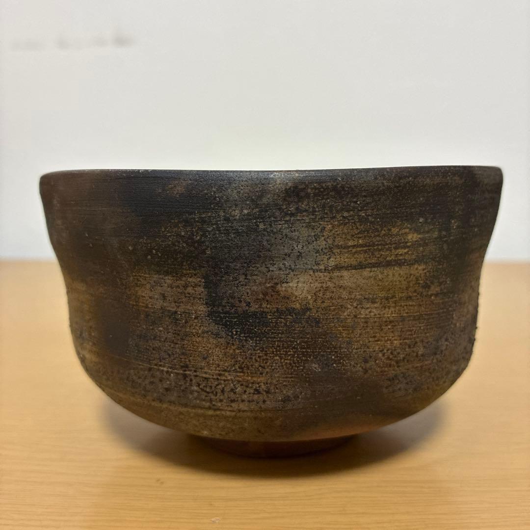 【名工・小西陶古】備前焼 抹茶茶碗 茶盌 共箱・真田紐付