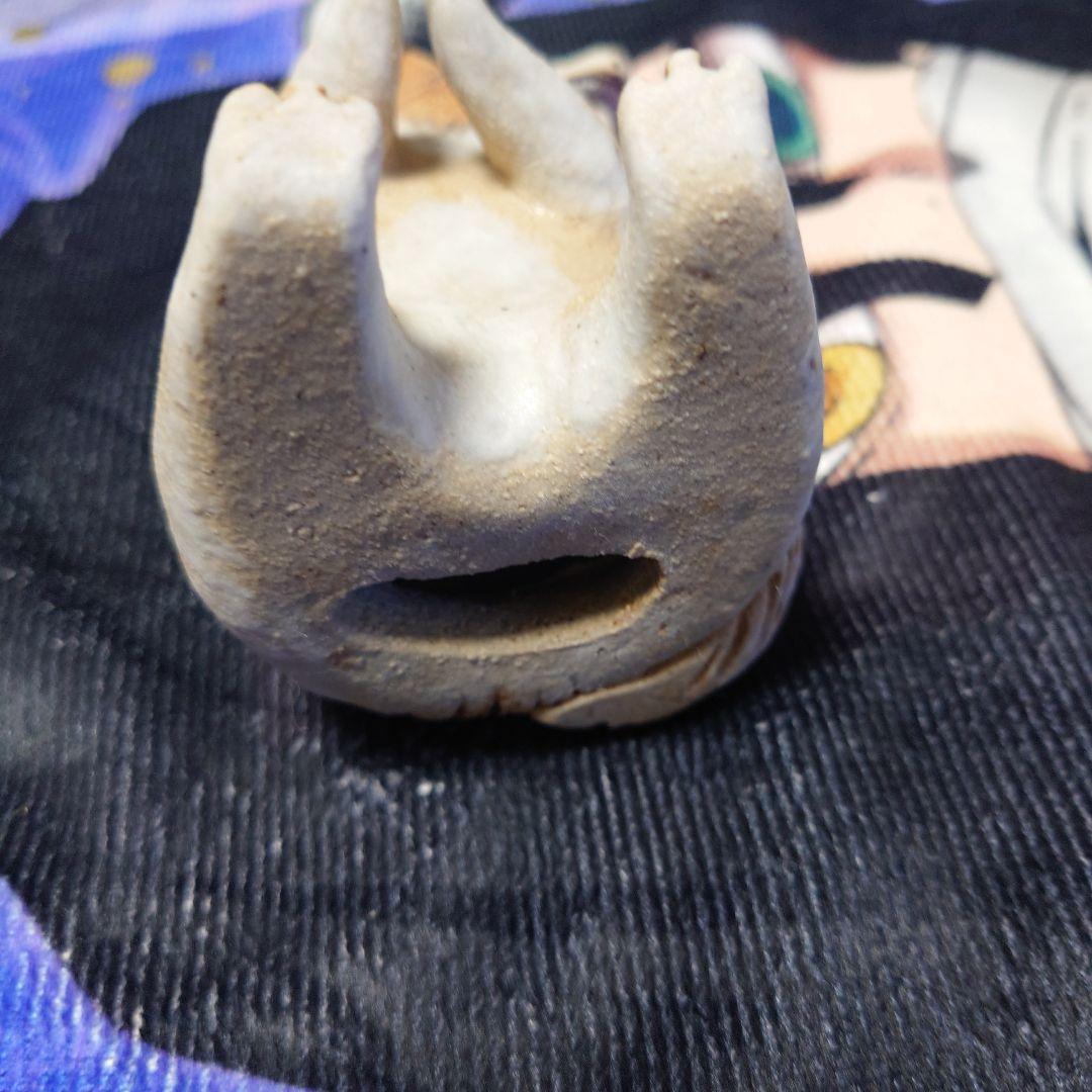 狼　陶器　置物　写真立て