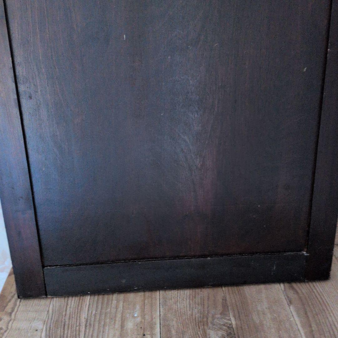 アンティークイギリス不規則形状の木製ミラー