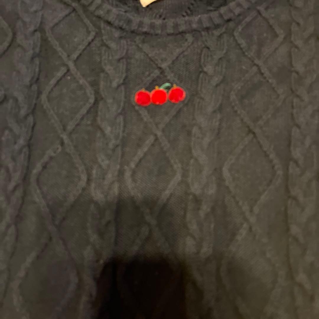 ファミリア　familiar ワンピース 140 ネイビー チェック柄