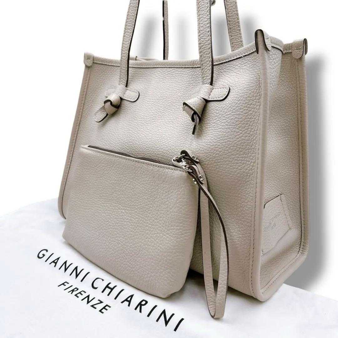 ✨新品級✨【GIANNI CHIARINI】マルチェッラ ポーチ付 トートバッグ