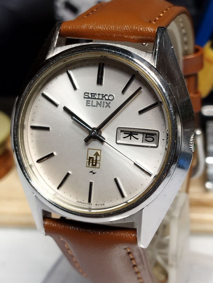 【昭和国産腕時計】セイコー07エルニクス　無接点テンプ駆動　8振動