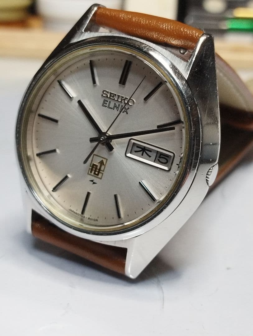 【昭和国産腕時計】セイコー07エルニクス　無接点テンプ駆動　8振動